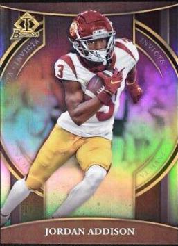Jordan Addison #BI-12 Football Cards 2022 Bowman Chrome University Invicta