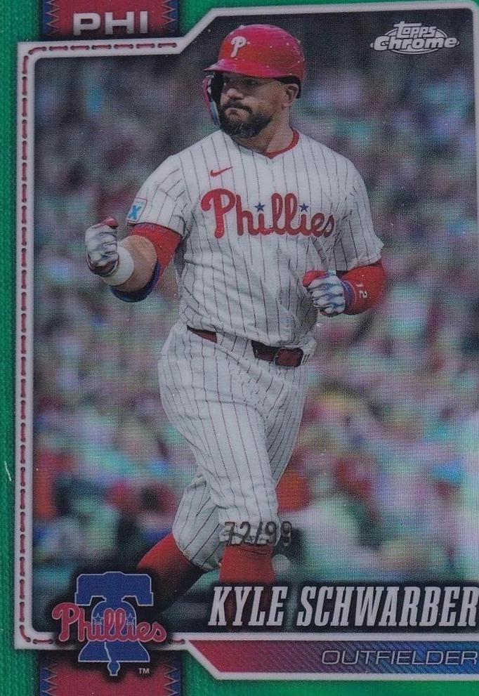 Kyle Schwarber [Green Refractor] (2026 Topps Chrome)