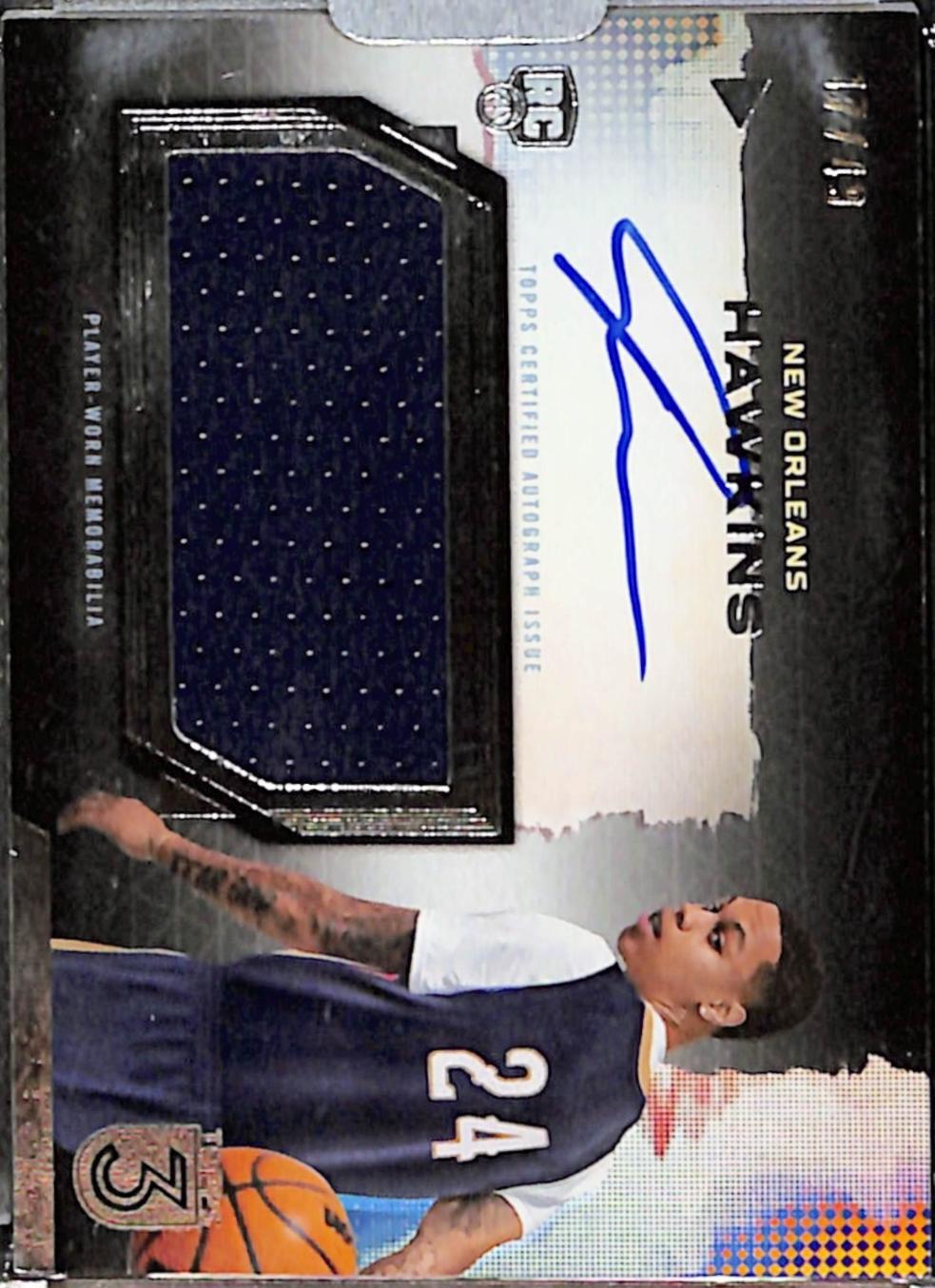 Jordan Hawkins #RRA-JHA Basketball Cards 2023 Topps Three Rookie Relics Autograph Prime