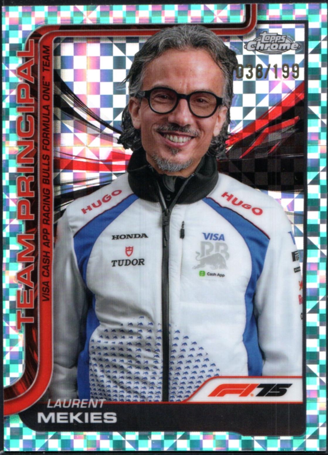 Laurent Mekies [Aqua Checker Flag Refractor] #197