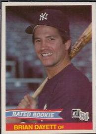 Brian Dayett #45 Baseball Cards 1984 Donruss