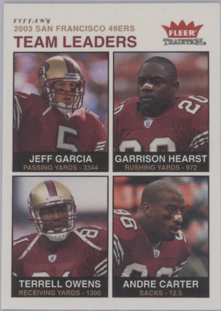 Jeff Garcia, Garrison Hearst, Terrell Owens, Andre Carter [Tiffany] #265