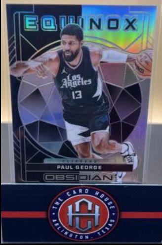 Paul George #4 Basketball Cards 2023 Panini Obsidian Equinox