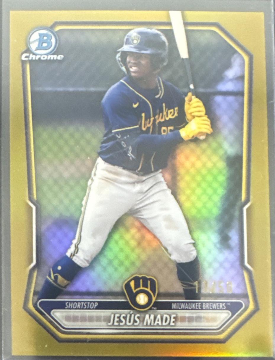 Jesus Made [Gold Geometric] #BCP-96 Prices | 2026 Bowman Chrome ...