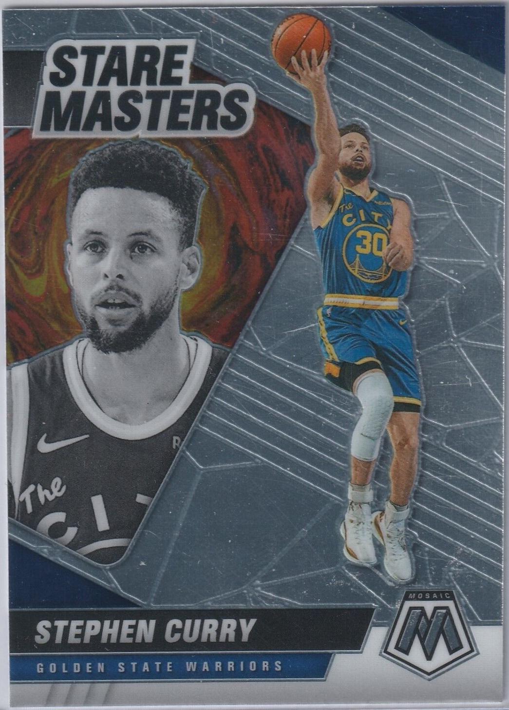 Stephen Curry #7 Basketball Cards 2020 Panini Mosaic Stare Masters
