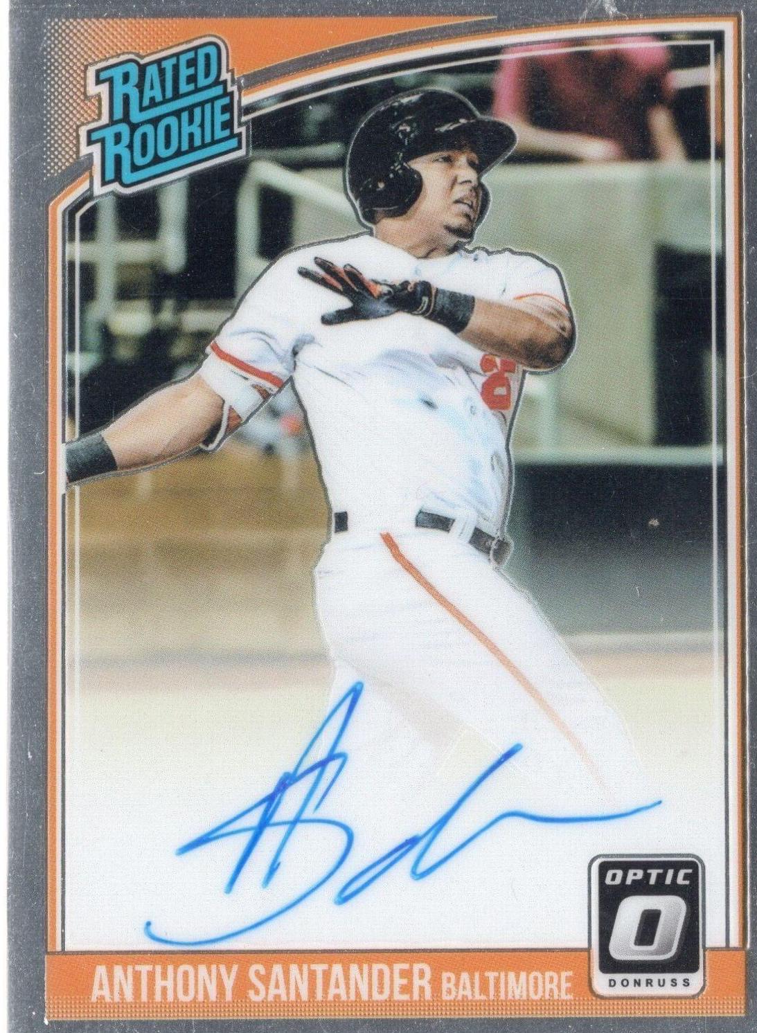Anthony Santander #RRS-AY Baseball Cards 2018 Panini Donruss Optic Rated Rookie Signatures