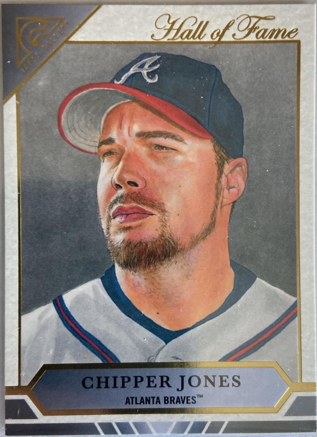Chipper Jones #HOFG-8 Baseball Cards 2020 Topps Gallery Hall of Fame