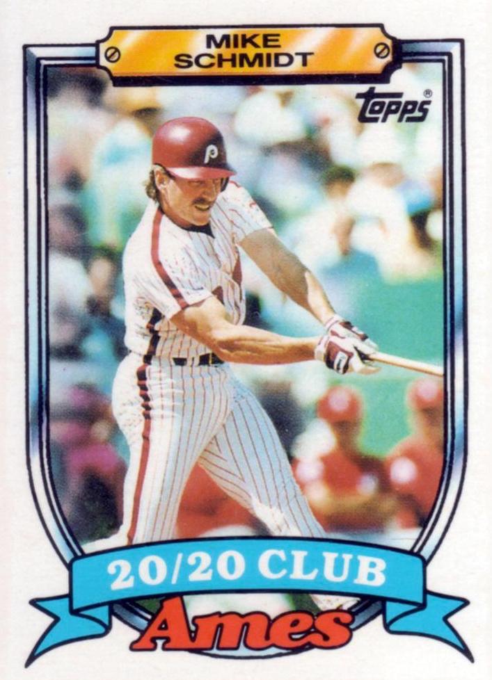 Mike Schmidt #27 Baseball Cards 1989 Topps Ames 20/20