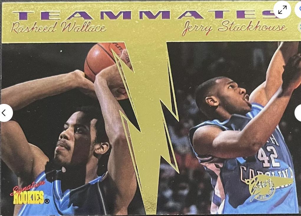 Jerry Stackhouse/Rasheed Wallace #64 Basketball Cards 1996 Signature Rookies Premier