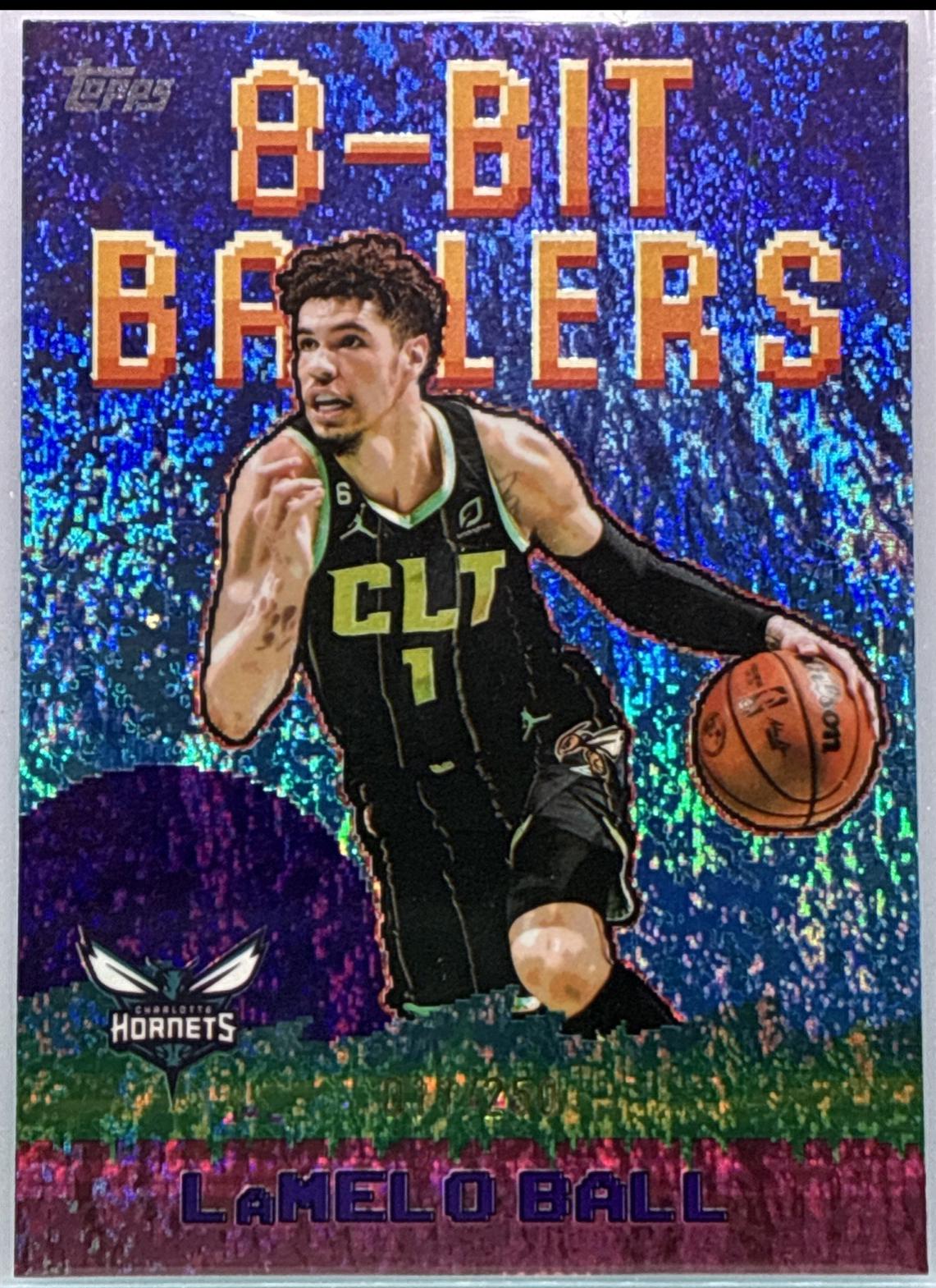 まっQ　最終値下演奏会　薄水色紫ビーズ刺繍 blue lamé 11号約L LaMelo Ball [Holo Purple] #8B-17 Prices | 2025 Topps 8-Bit Ballers