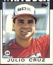 Julio Cruz #14 Baseball Cards 1986 Topps Tiffany