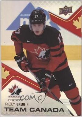 Ridly Greig #CA-13 Hockey Cards 2022 Upper Deck Team Canada Juniors Acetates