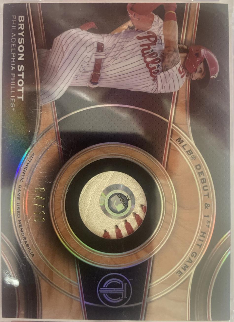Bryson Stott #MRB-BS Baseball Cards 2025 Topps Tribute Milestone Relic