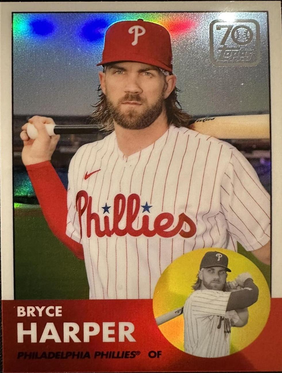 Bryce Harper #70YTC-13 Baseball Cards 2021 Topps Chrome 70 Years of Baseball