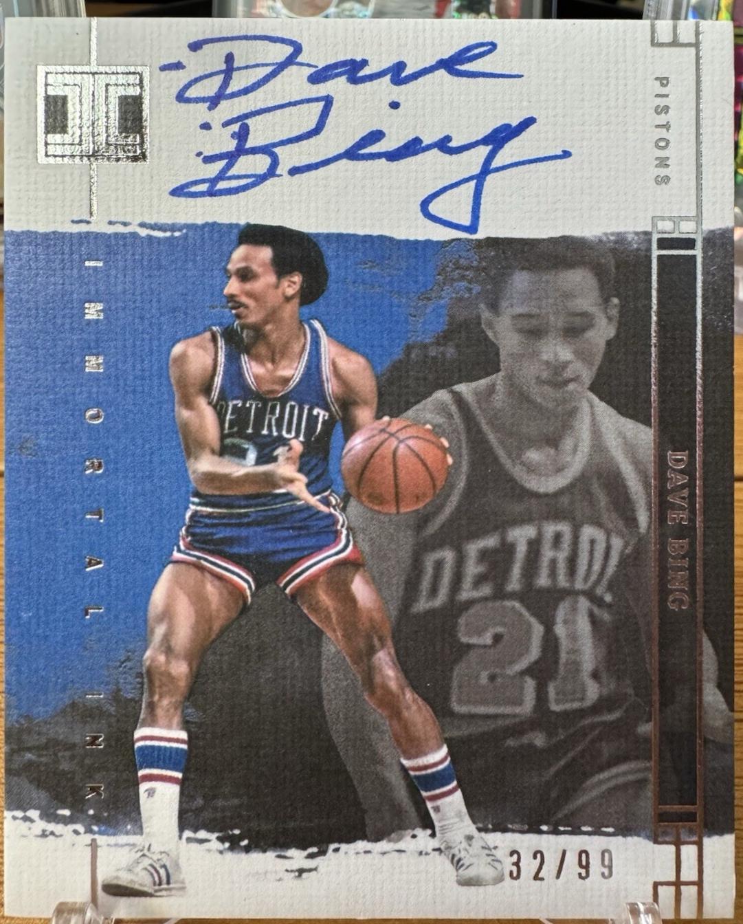 Dave Bing #II-DBD Basketball Cards 2023 Panini Impeccable Immortal Ink
