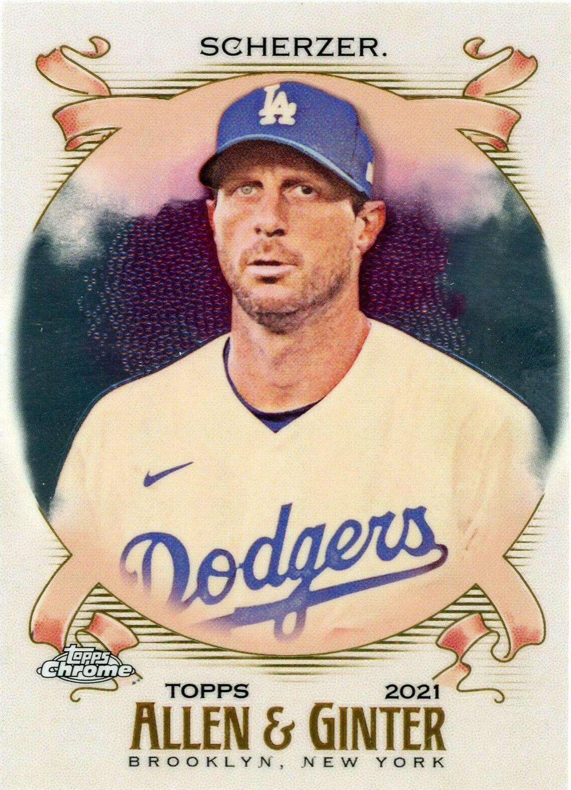 Max Scherzer #52 2021 Topps Allen & Ginter Chrome Baseball