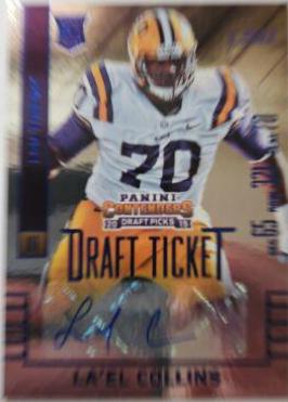 La'El Collins [Draft Ticket Blue Foil Autograph] #211