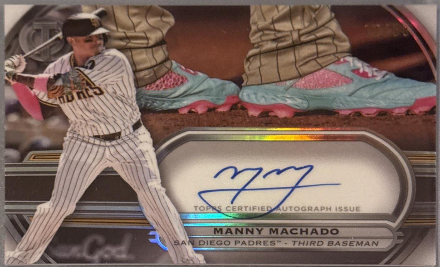 Manny Machado #TTC-MM Baseball Cards 2025 Topps Tribute to Cleats Autograph