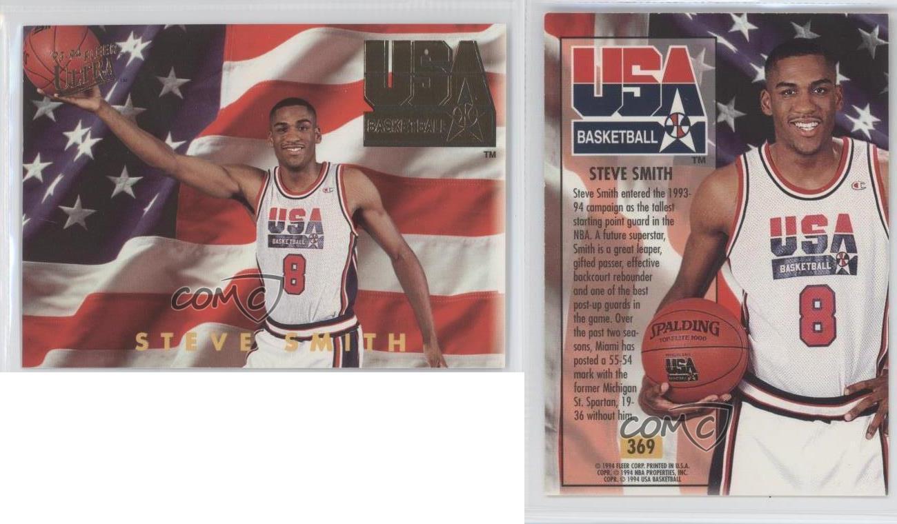 Steve Smith #369 Basketball Cards 1993 Ultra