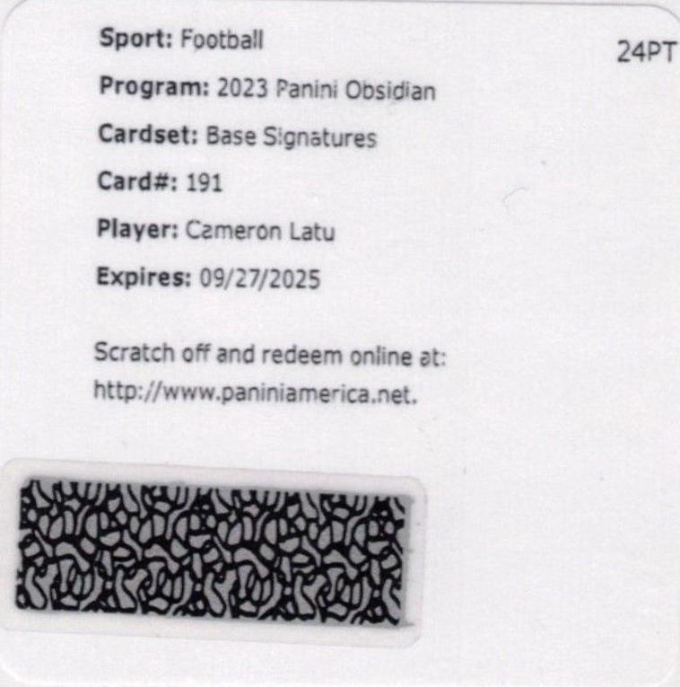 Cameron Latu #191