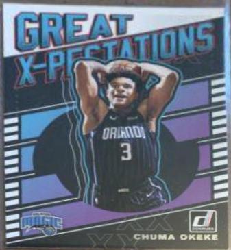 Chuma Okeke #8 Basketball Cards 2019 Panini Donruss Great X-Pectations