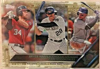 2015 National League Home Runs Leaders: Bryce Harper / Nolan Arenado / Carlos Gonzalez