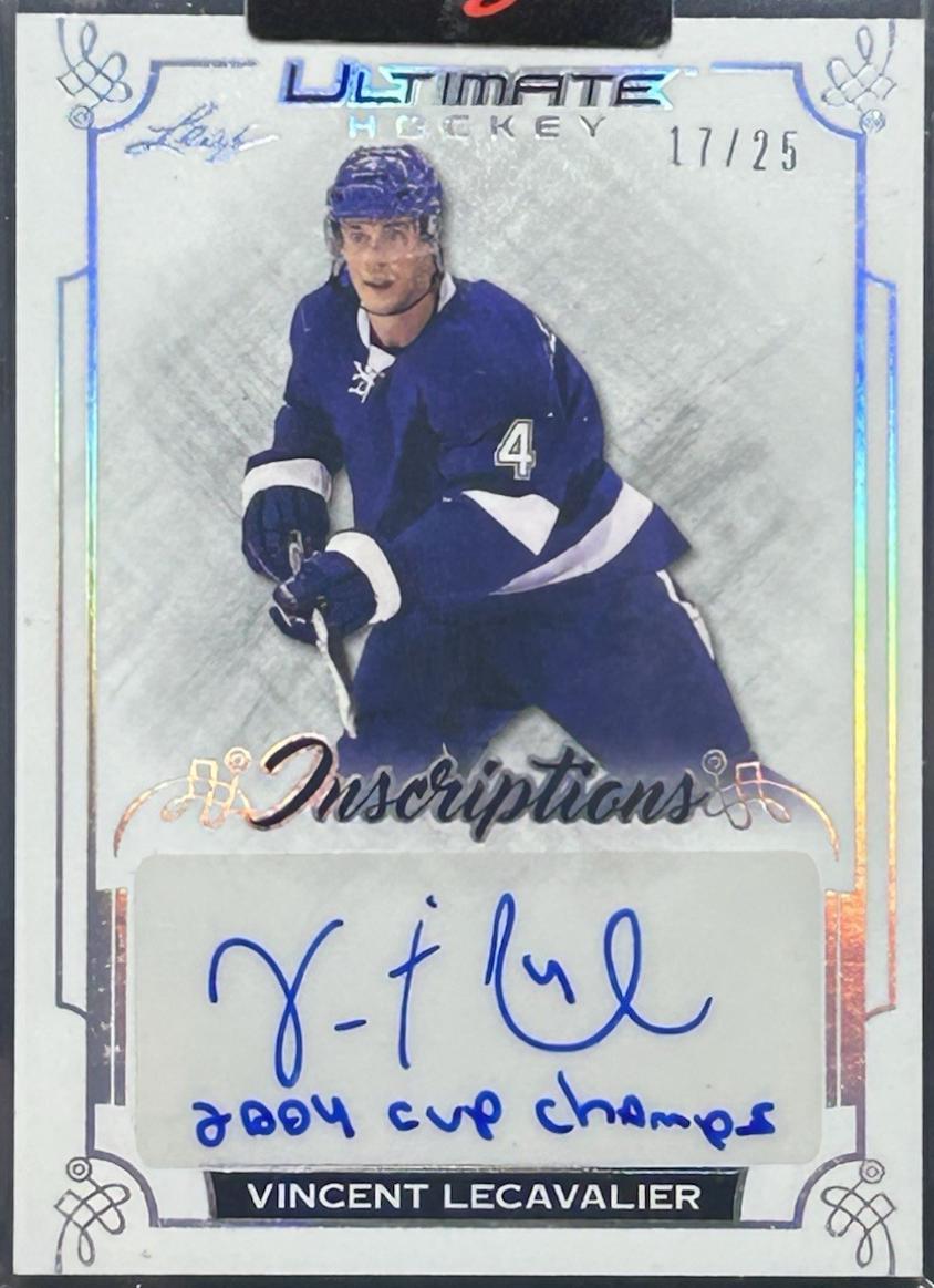 Vincent Lecavalier #UI-VL1 2023 Leaf Ultimate Inscriptions Hockey