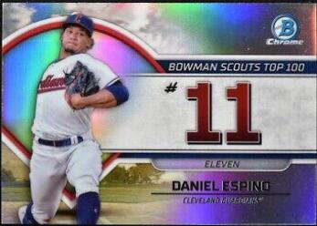 Daniel Espino #BTP-11 Baseball Cards 2023 Bowman Scouts Top 100