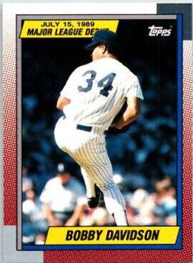 Bobby Davidson #29 Baseball Cards 1990 Topps Major League Debut