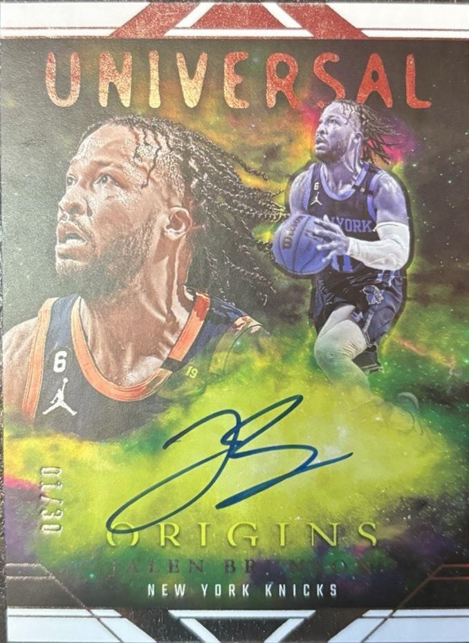 Jalen Brunson #UA-JBN Basketball Cards 2023 Panini Origins Universal Autograph