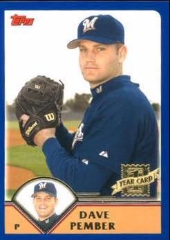 Dave Pember #T249 Baseball Cards 2003 Topps Traded
