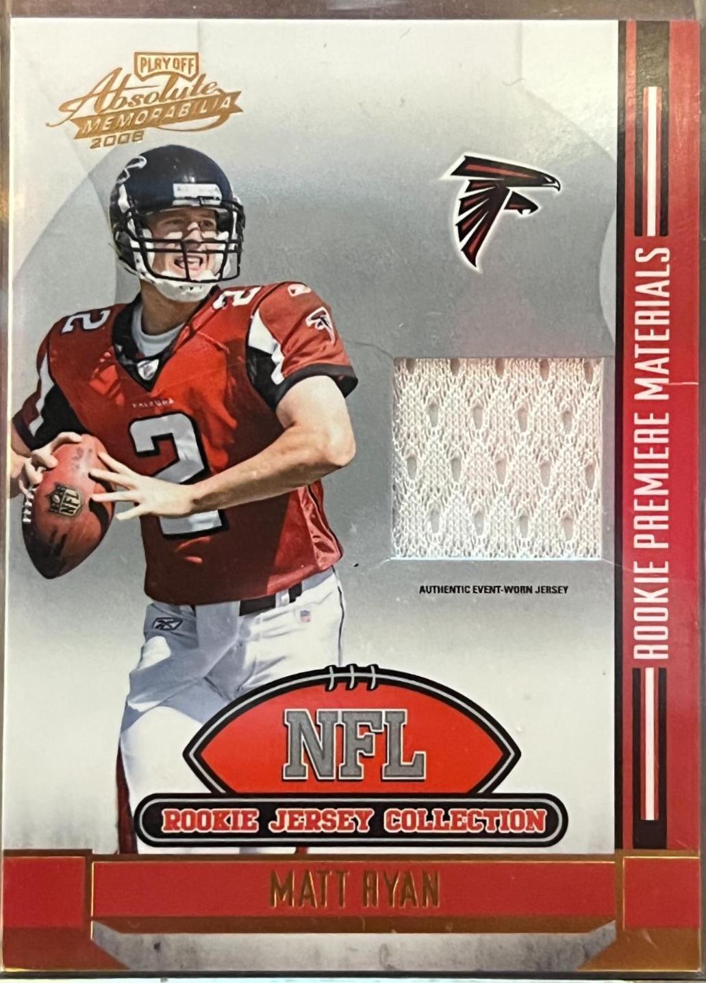 Matt Ryan #20 Football Cards 2008 Playoff Absolute Memorabilia NFL Rookie Jersey Collection