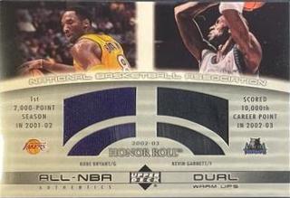 Kobe Bryant / Kevin Garnett #KB/KG-W Prices | 2002 Upper Deck 