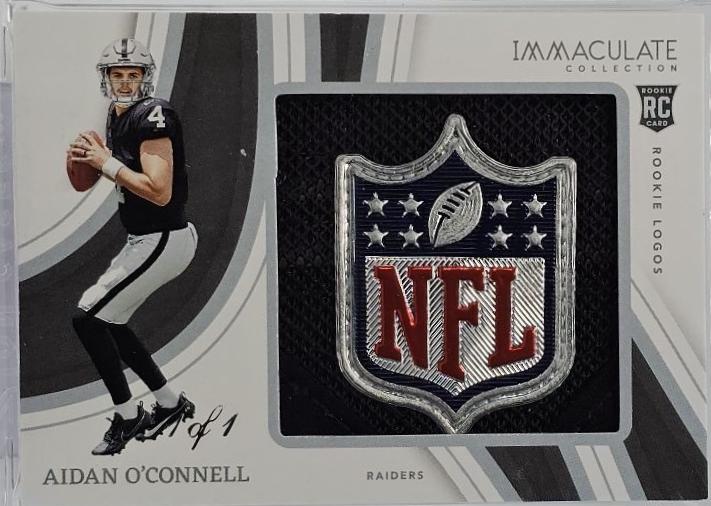Aidan O'Connell #1 2023 Panini Immaculate Rookie Shield Football