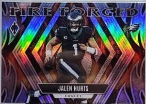 Jalen Hurts #FF-3 Football Cards 2023 Panini Phoenix Fire Forged