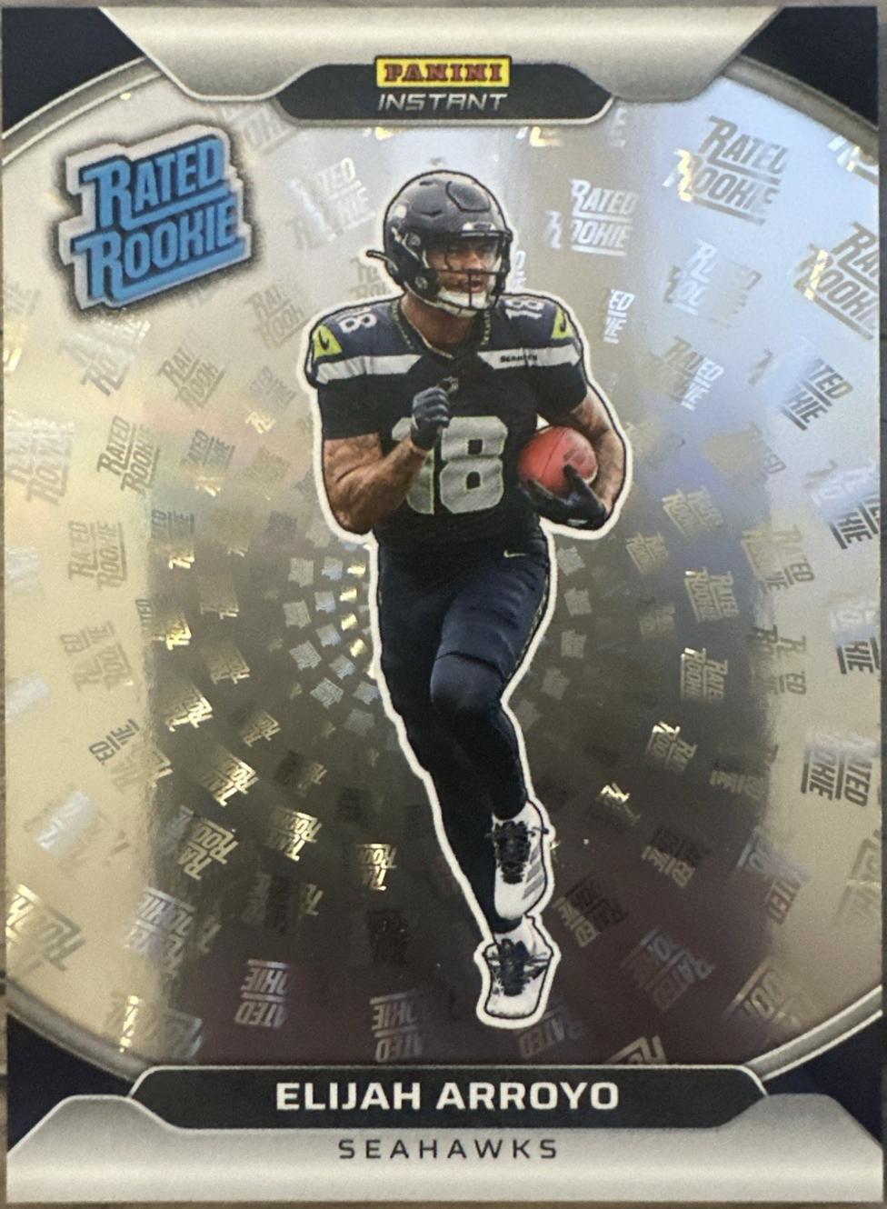 Elijah Arroyo #RRH-8 2025 Panini Instant Rated Rookie Holoflex Football