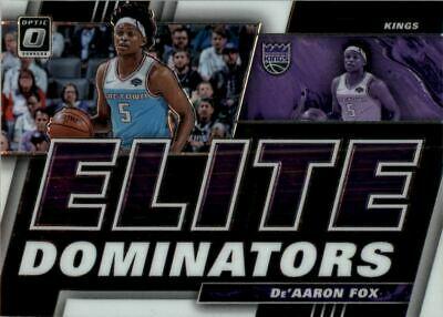 De'Aaron Fox #9 Basketball Cards 2019 Panini Donruss Optic Elite Dominators