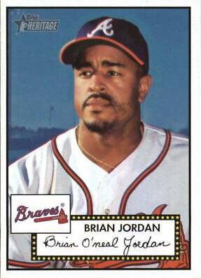 Brian Jordan #2 Baseball Cards 2001 Topps Heritage