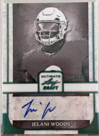 Jelani Woods #PA-JA1 2022 Leaf Ultimate Draft Portrait Autographs Football