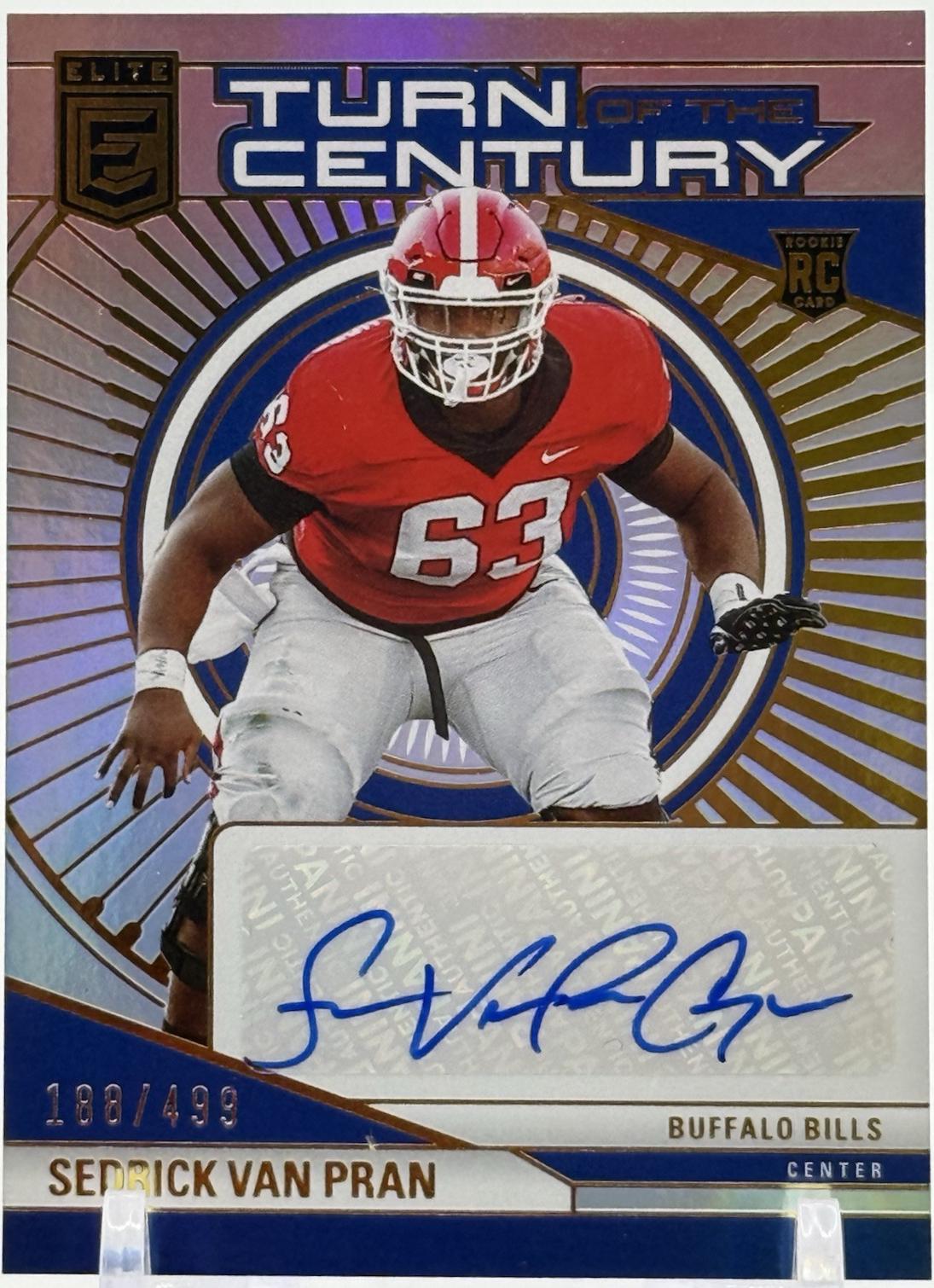 Sedrick Van Pran-Granger #TCA-SVP 2024 Panini Donruss Elite Turn Of The Century Autograph Football