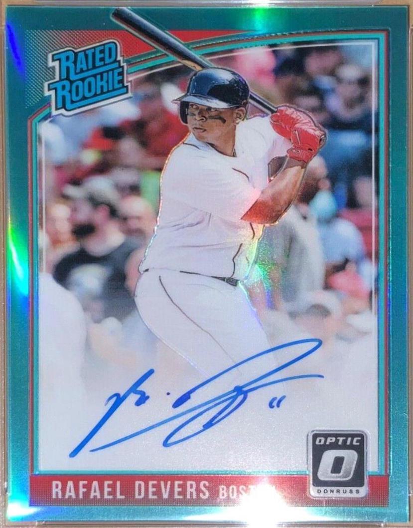 Rafael Devers #RRS-RD1 2018 Panini Donruss Optic Rated Rookie Signatures Baseball