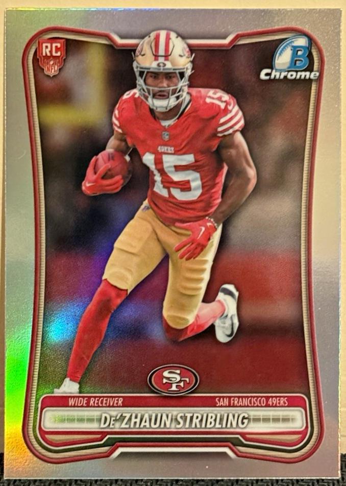 De'Zhaun Stribling #BRR-19 2026 Bowman Rookie Red Rc Logo Variation Football