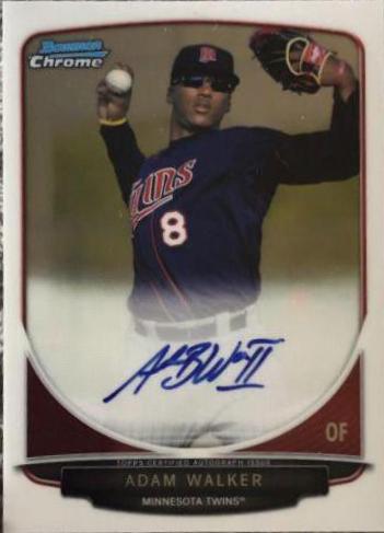 Adam Walker #BCAAW Baseball Cards 2013 Bowman Chrome Prospect Autograph