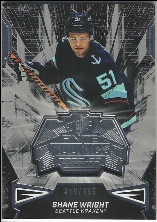 Shane Wright #F-12 Hockey Cards 2022 SPx Finite Rookies