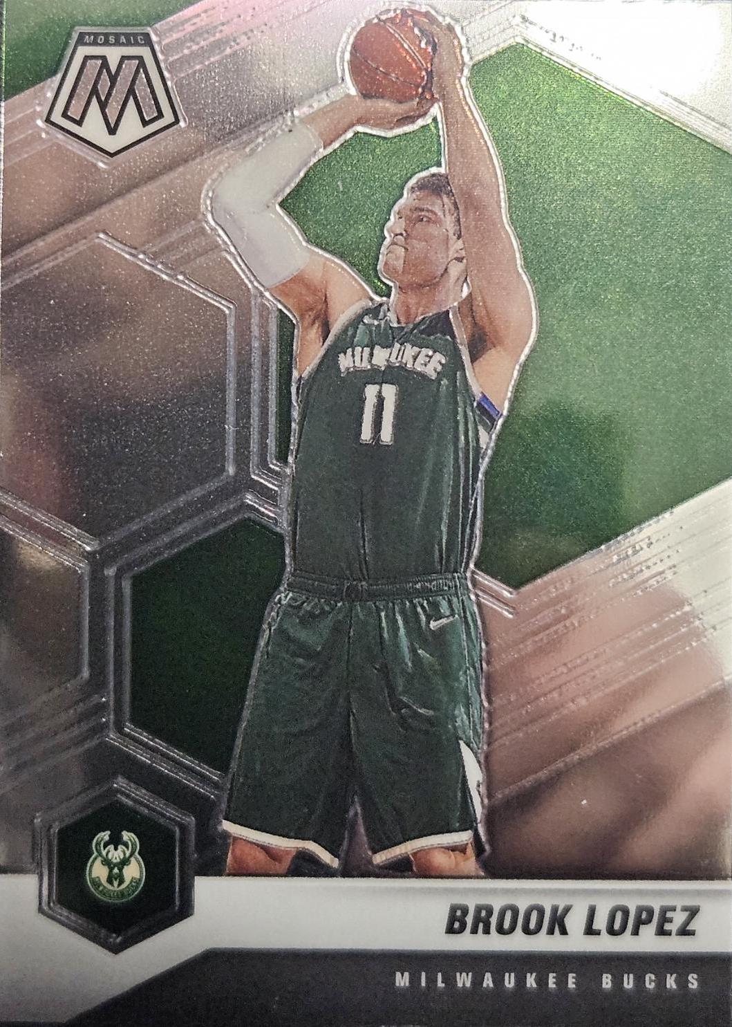 Brook Lopez #9 Basketball Cards 2020 Panini Mosaic