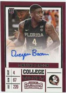 Dwayne Bacon College Ticket Autograph
