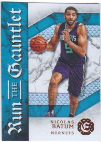 Nicolas Batum #18 Basketball Cards 2016 Panini Excalibur Run the Gauntlet
