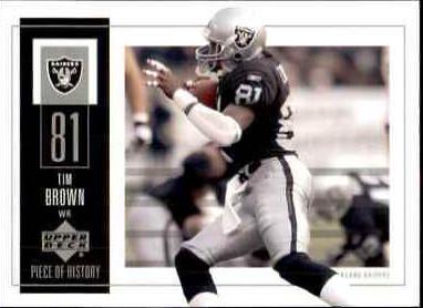 Tim Brown #72 2002 Upper Deck Piece Of History Football