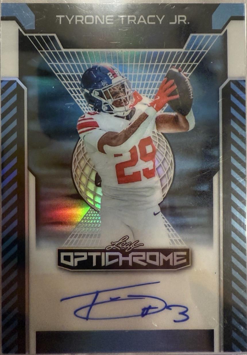Tyrone Tracy Jr. #BA-TTJ 2025 Leaf Optichrome Autograph Football