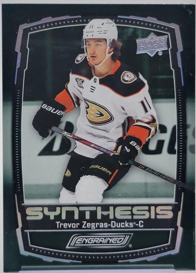 Trevor Zegras #S-15 Hockey Cards 2023 Upper Deck Engrained Synthesis